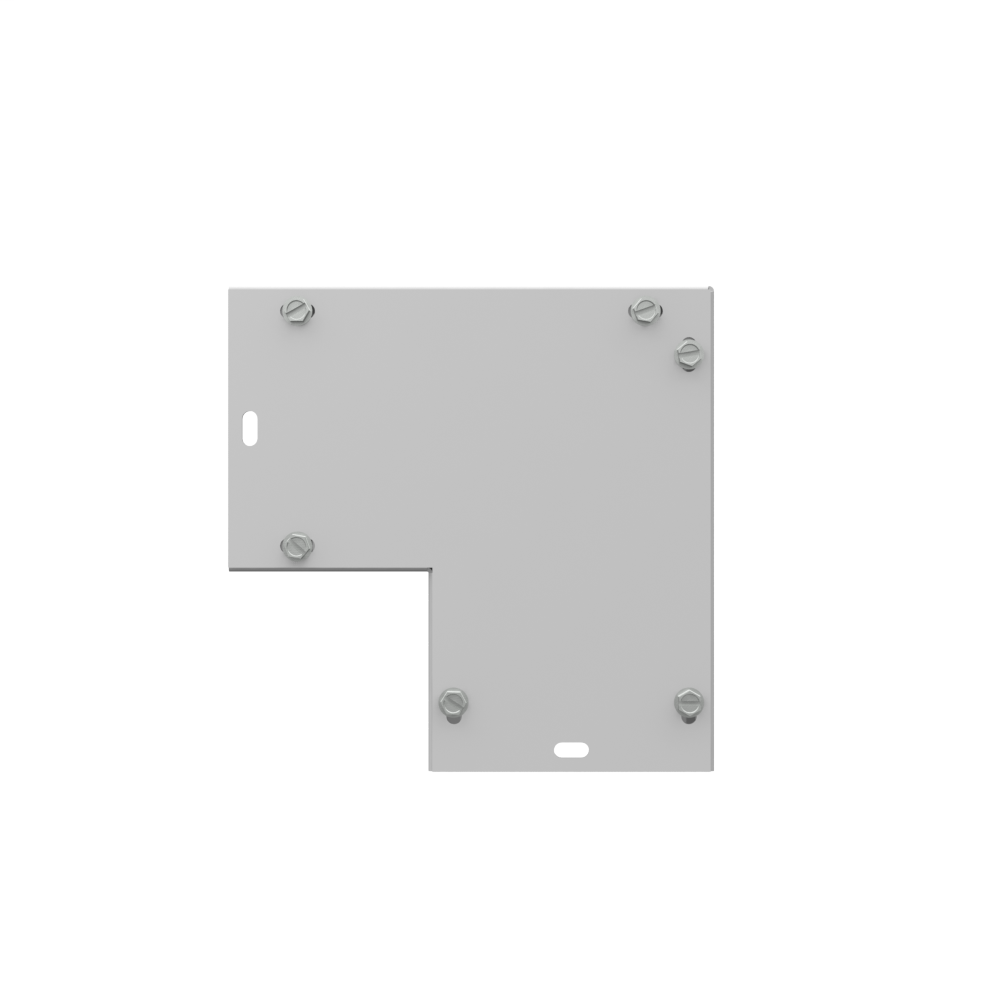 7x4.125x7 Wireway Elbow 90 Side Wall Access ANSI 61 Gray Steel