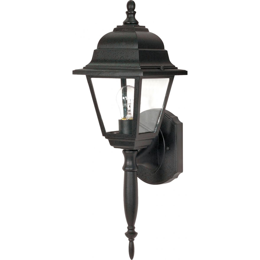 Briton, 1 Light, 18 in., Wall Lantern with Clear Seed Glass, Color retail packaging