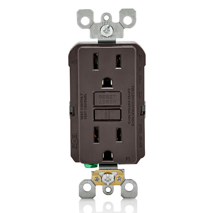 15 Amp, Self Test, Non Tamper-Resistant GFCI Outlet with LED Indicator Light