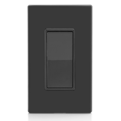 15 Amp Decora Rocker 3-Way Switch, Grounding, Black