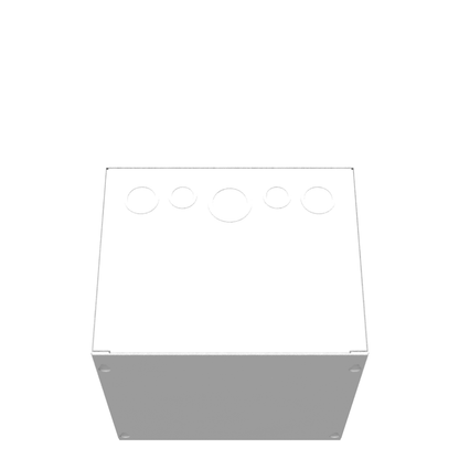 10x8x10 Screw Cover Type 1 UL Steel KOs Gray Cover w/Teardrop Slots Holes In Back