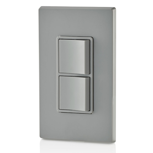 15 Amp Decora Single-Pole / Single-Pole Combination Switch, Grounding, Gray