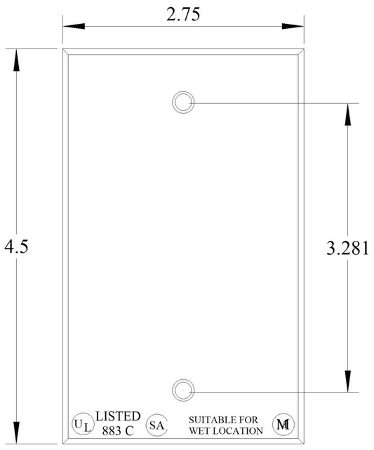 30278W, Weatherproof Electrical Box Blank Cover
