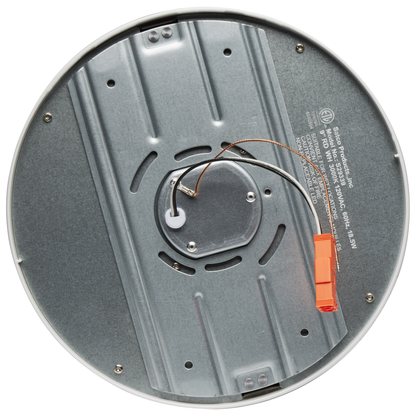 18.5 watt; 9" Flush Mount LED Fixture; 3000K; Round Shape; White Finish; 120 volts