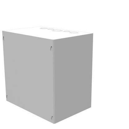 12x8x12 Screw Cover Type 1 UL Steel KOs Gray Cover w/Teardrop Slots Holes In Back