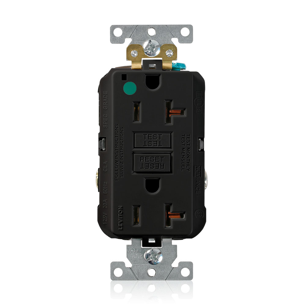 20 Amp SmartlockPro® GFCI Receptacle/Outlet, Hospital Grade