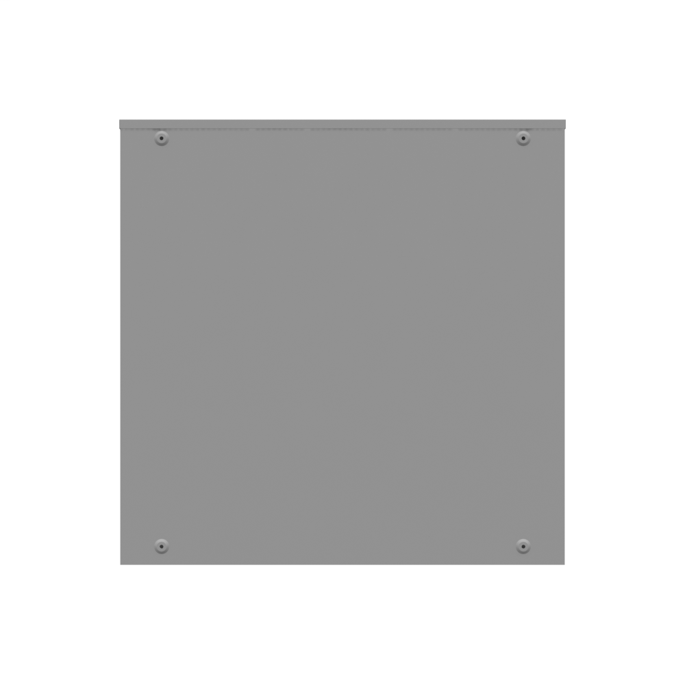 48x12x48 Hinge Cover Type 3R Steel No Knockouts ANSI 61 Gray Double Doors Padlocking 3 Point Handle Back Panel Weld Studs Drip Shield No Center Post