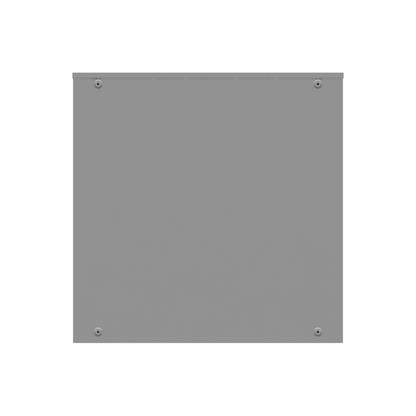 48x12x48 Hinge Cover Type 3R Steel No Knockouts ANSI 61 Gray Double Doors Padlocking 3 Point Handle Back Panel Weld Studs Drip Shield No Center Post
