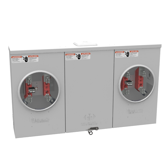 5 Terminal Ring Type Small Closing Plate 2 Position Single Connector 6-350kcmil 7-8 In Barrel Lock Ground With Bracket Provision