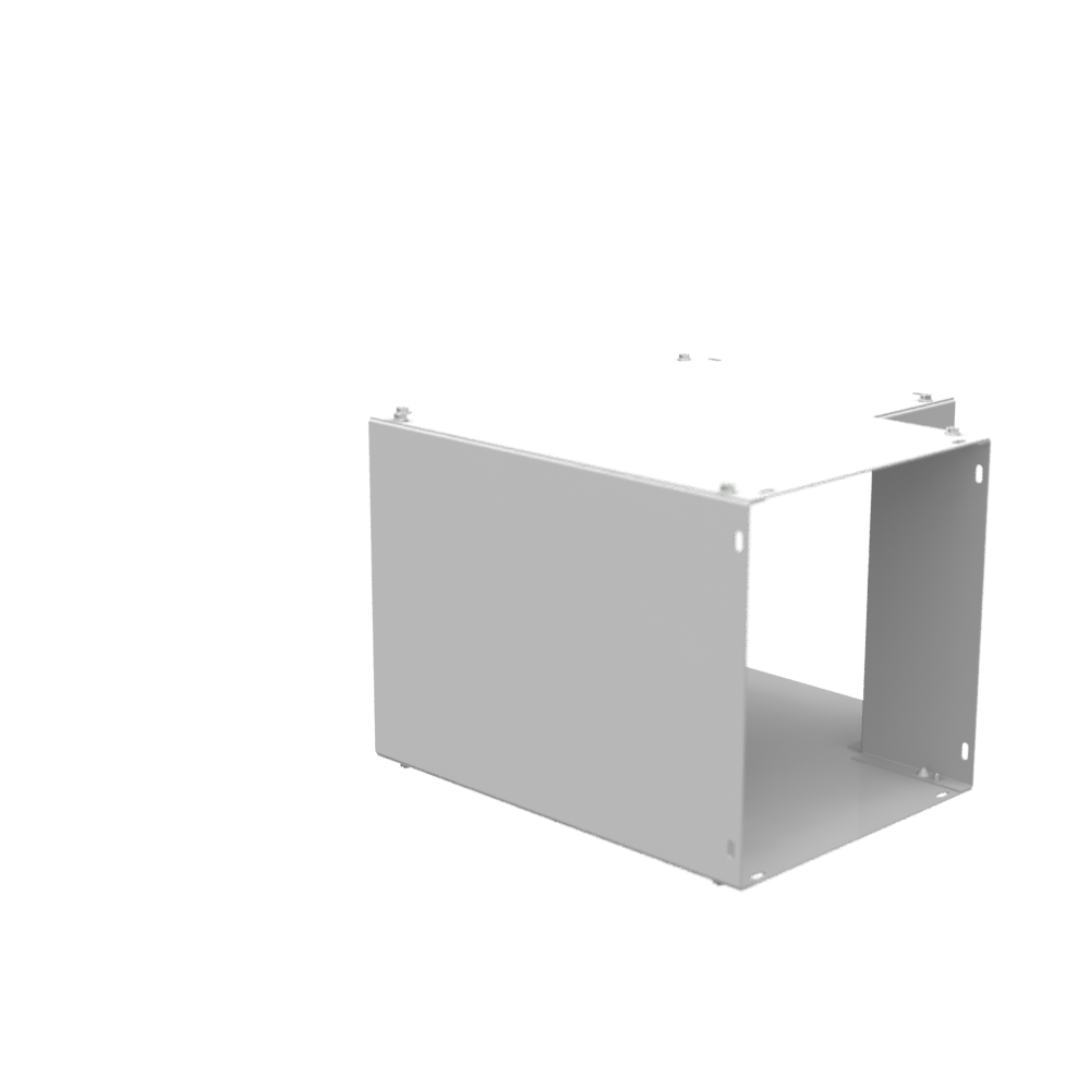 14X9.875x14 Wireway Elbow 90 Side Wall Access ANSI 61 Gray Steel
