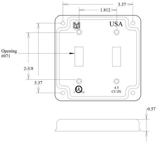 11410, Electrical Square Box Cover