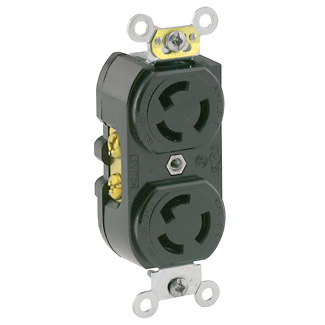 15 Amp, 125 Volt, Duplex Locking Receptacle
