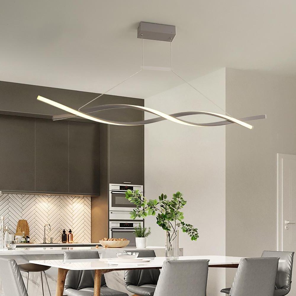 [Open-Box]]Interwoven Waves LED Modern Pendant Lighting Hanging Lamp Island Lights