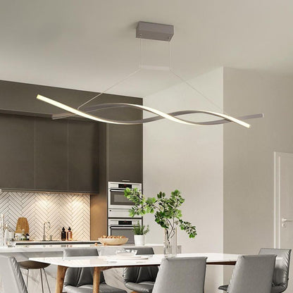 [Open-Box]]Interwoven Waves LED Modern Pendant Lighting Hanging Lamp Island Lights