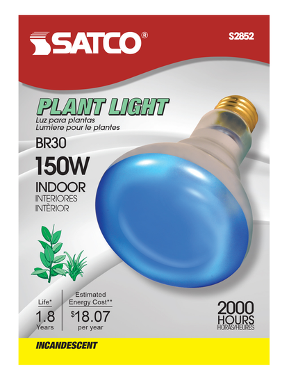 150 Watt R30 Incandescent; Grow; 2000 Average rated hours; Medium base; 120 Volt