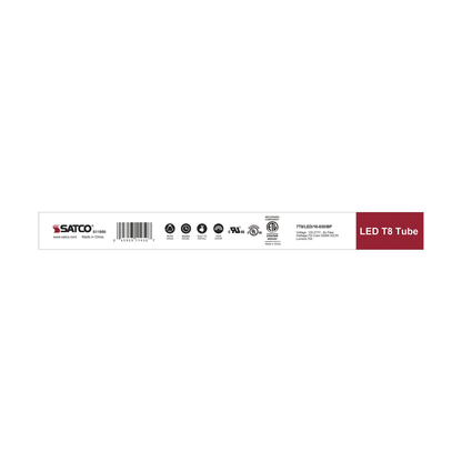 7 Watt; 18 Inch; T8 Linear LED; Medium Bi-Pin G13Base; 3000K; 50000 Average Rated Hours; 700 Lumens; Type B Ballast Bypass