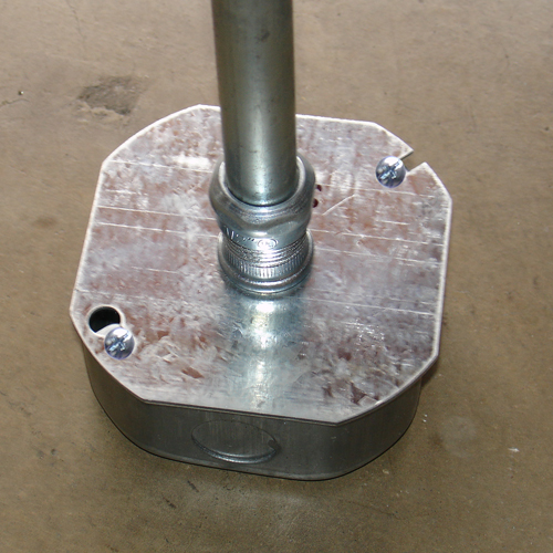 54C6-VTSS - Four Inch Octagon Flat Gasketed w/ 1/2" Knockout, 50 Pak