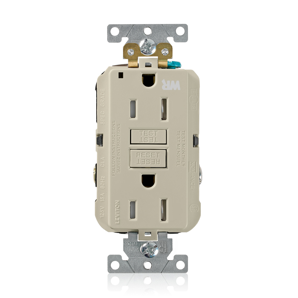 15 Amp SmartlockPro® GFCI Receptacle/Outlet, Industrial Grade, Weather and Tamper-Resistant