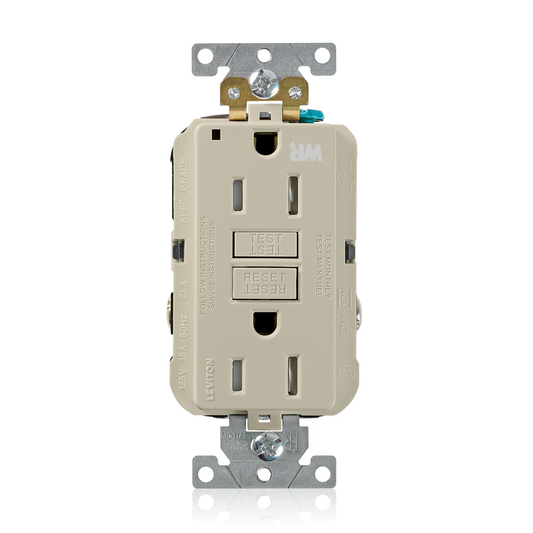 15 Amp SmartlockPro® GFCI Receptacle/Outlet, Industrial Grade, Weather and Tamper-Resistant