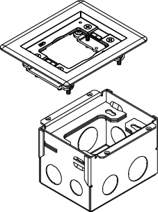 880W1818TCAL Series One-Gang Steel Floor Box for Wood Floors