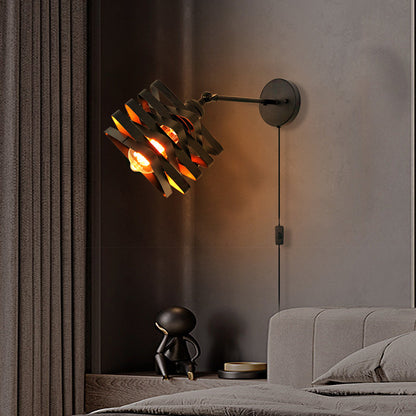 Wall Mount Lights with Plug Adjustable Angle Industrial Lamp