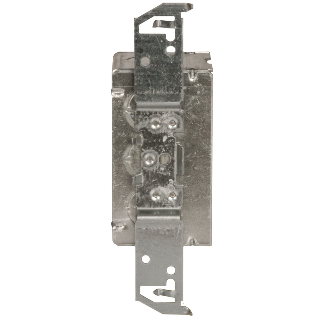 4 in. x 2 in. Handy Box, Welded, 2-1/8 in. Deep, Eight 1/2 in. KO's, TS Bracket