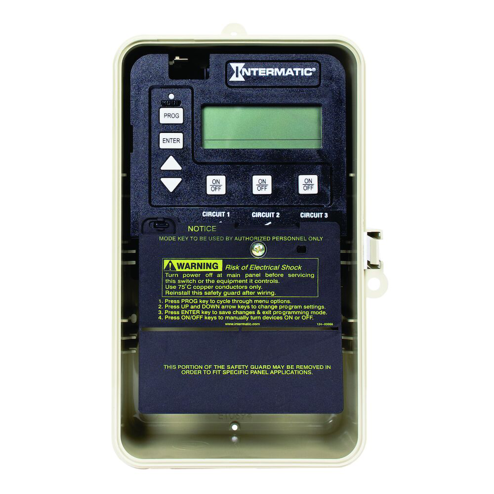 24-Hour Electronic Time Control, 3-Circuit, Type 3R Plastic Enclosure