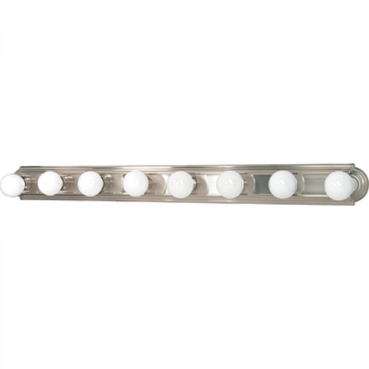 8 Light - 48" Vanity Strip - Brushed Nickel Finish