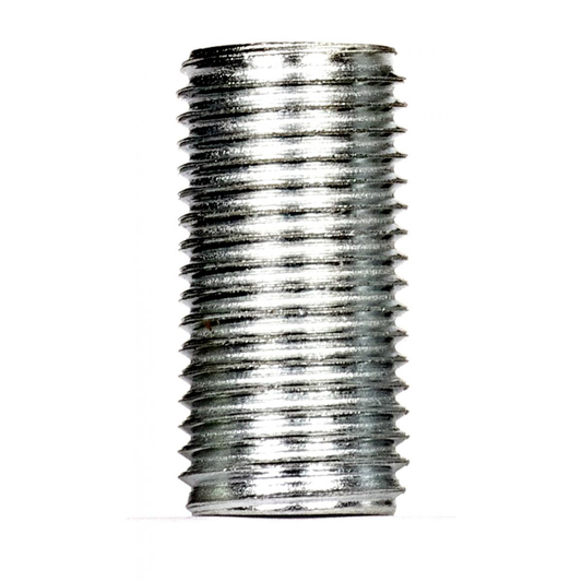 1/4 IP Steel Nipple, Zinc Plated, 1" Length, 1/2" Wide