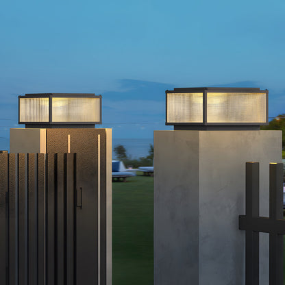 [Open-Box]Outdoor Pillar Light Fixtures Cast Aluminum Square Waterproof