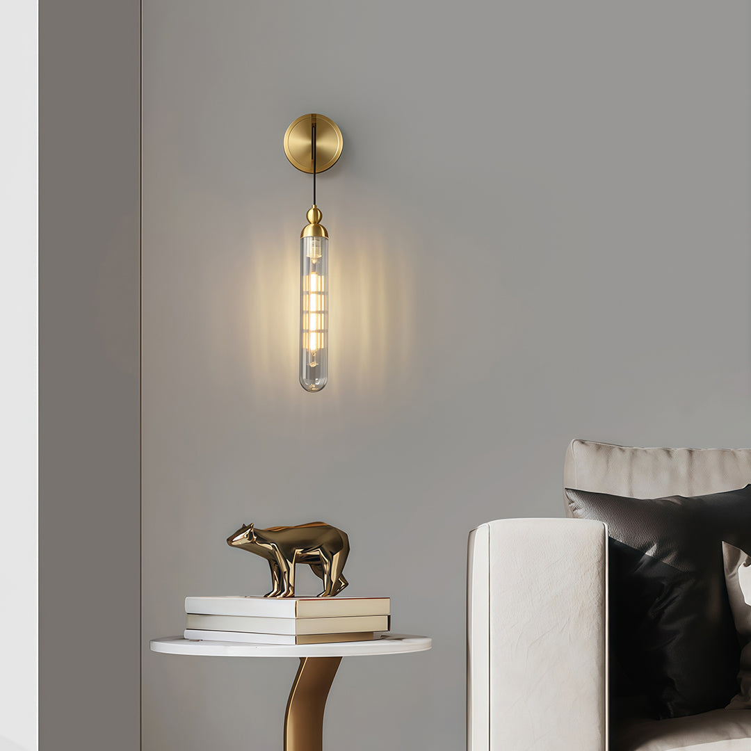 Wall Mount Pendant Light Modern Minimalist Brass Lamp