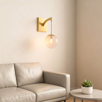 Wall Mounted Pendant Light Modern Minimalist Glass Ball Lamp