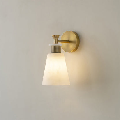 Wall Sconce LED Light Minimalist Luxury Brass Marble Lamp