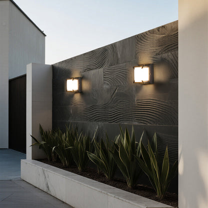 Waterproof Die-cast Aluminum Black Outdoor Wall Light Modern simple Style