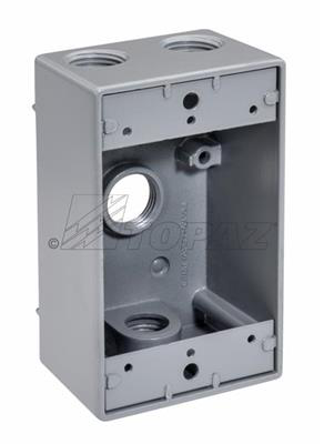 1/2" 4 Hole Single Gang Weatherproof Box