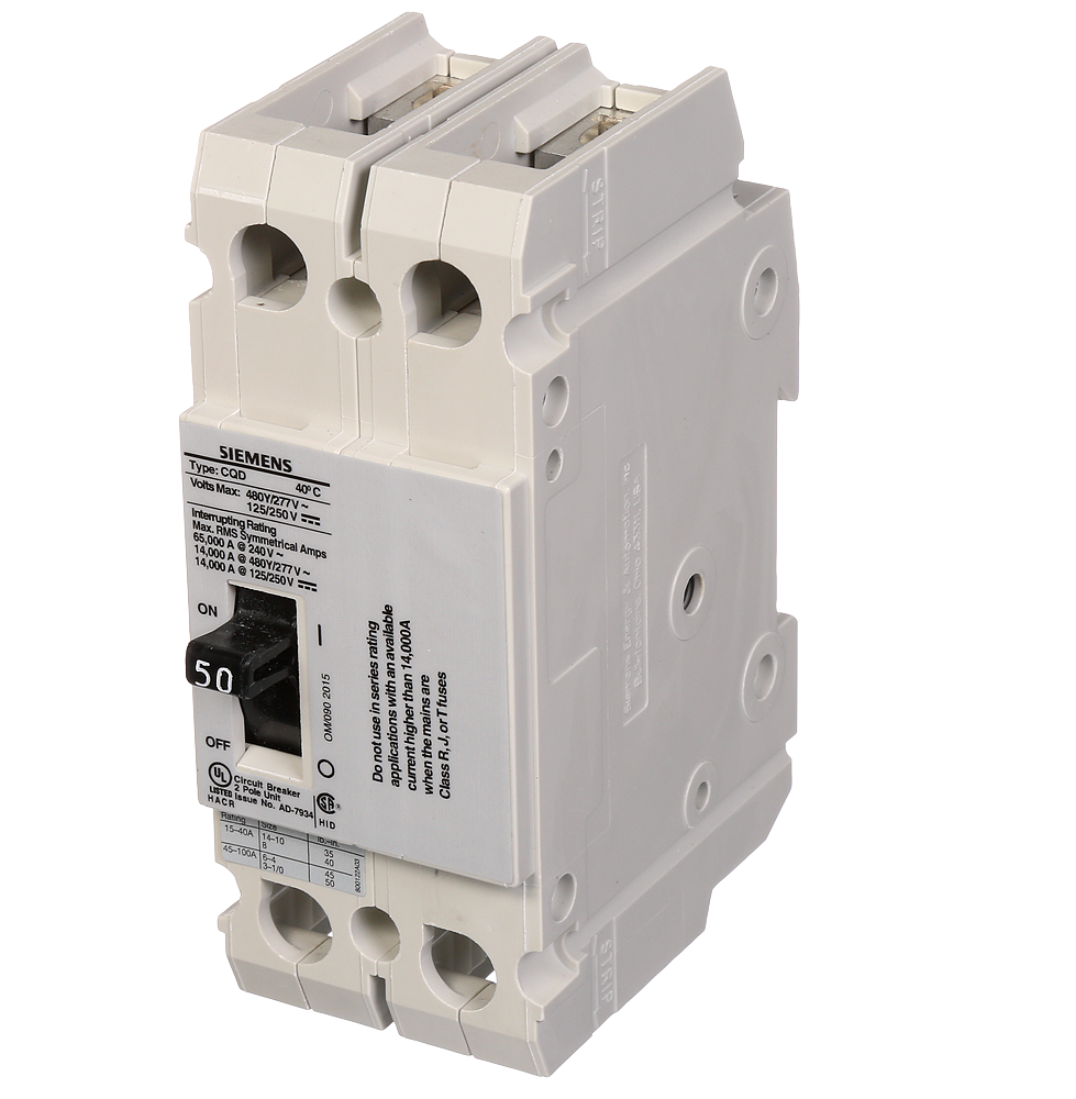 BREAKER CQD 2P 50A 480/277V 14KA DIN