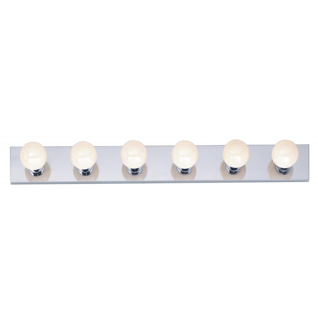6 Light - 36" Vanity Strip - Polished Chrome Finish