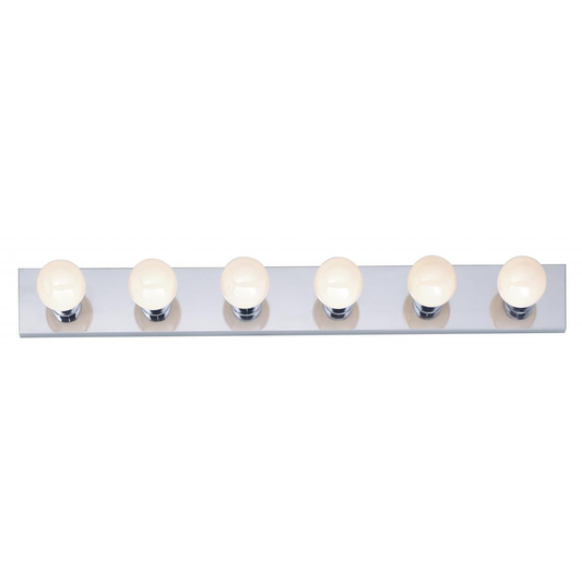 6 Light - 36" Vanity Strip - Polished Chrome Finish