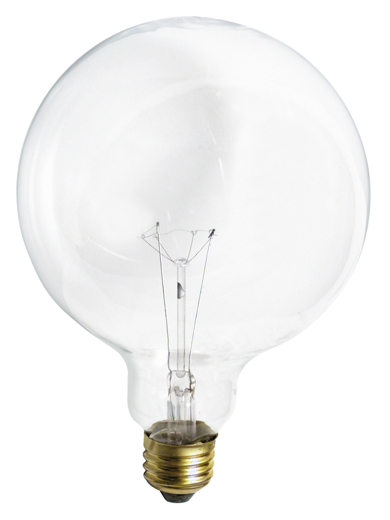 100 Watt G40 Incandescent; Clear; 4000 Average rated hours; 1150 Lumens; Medium base; 120 Volt