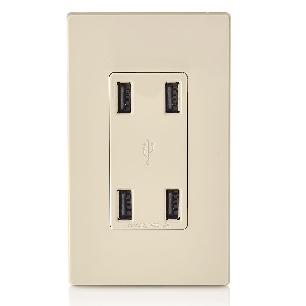 4.2A 4-Port USB Type-A Wall Outlet Charger