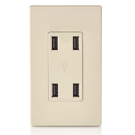 4.2A 4-Port USB Type-A Wall Outlet Charger
