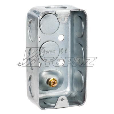 4"X2" RECT BOX 1-1/2" DEEP 1/2" KO-50PK