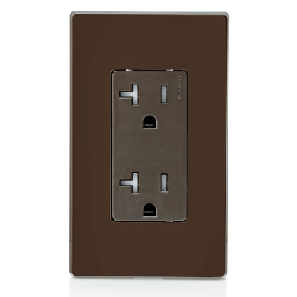 20 Amp Decora Tamper-Resistant Duplex Outlet/Receptacle, Grounding