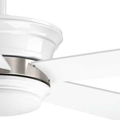 54" 5 Blade Fan w/ LED Light in White