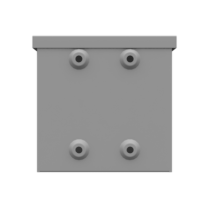6x4X6 Screw Cover Type 3R UL Steel No KO ANSI 61 Gray Quad D KO For Lock Holes In Back