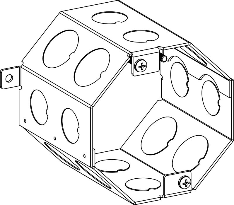 3-1/2" DEEP, 4" OCTAGONAL CONCRETE BOX