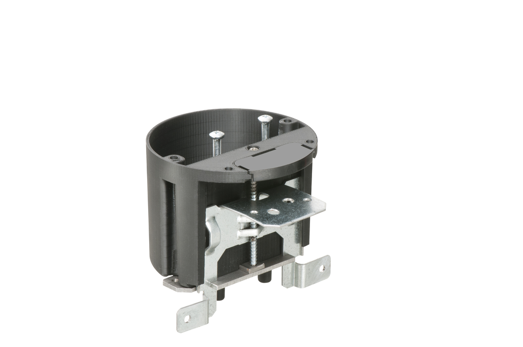 Adjustable in and out box for fan and ceiling fixtures. Mounts securely to joist on new construction. 2 Hour Fire Rating. 21.0 cu. Adjusts from 1/2" to 1-1/2"
