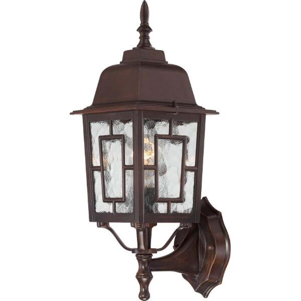 Banyan - 1 Light - 17" Outdoor Wall with Clear Water Glass, Color retail packaging
