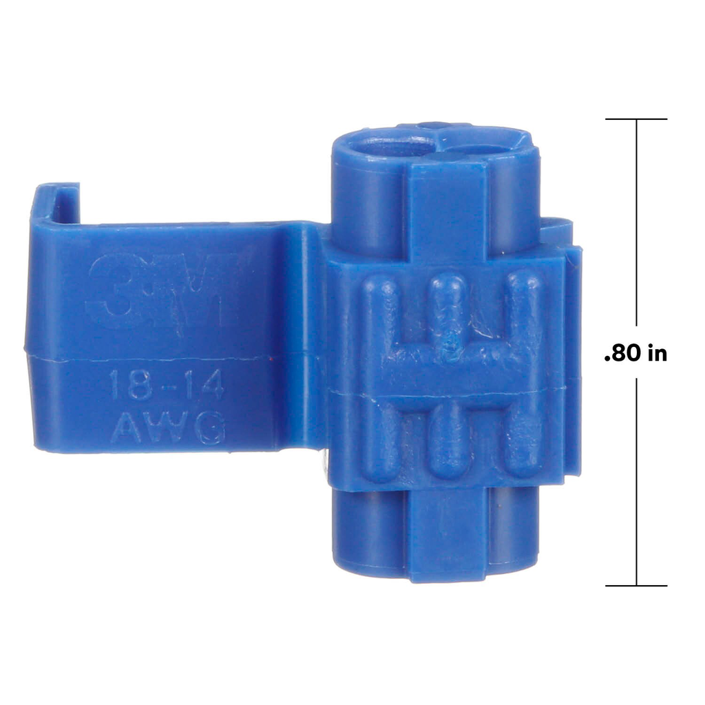 3M Scotchlok Electrical IDC 560B-POUCH, Blue, 1816 AWG (solid/stranded), 14 AWG (stranded), 100 per pouch, 1000/case