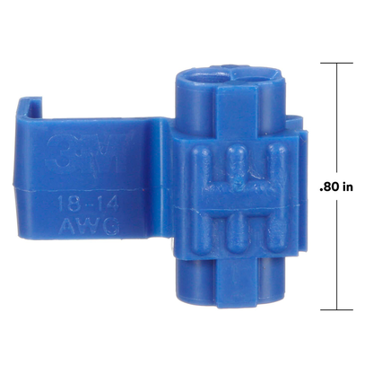 3M Scotchlok Electrical IDC 560B-POUCH, Blue, 1816 AWG (solid/stranded), 14 AWG (stranded), 100 per pouch, 1000/case